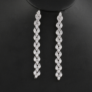 Pendientes Colgantes de Circonita Cúbica RAKOL EP281, Joyería de Alta Calidad - Product Image 1