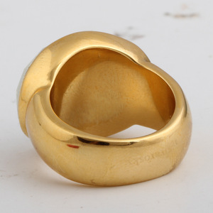Fashion <b>Rings</b> <b>Gold</b> Crystal Bezel <b>Set</b> Geometric Shape U Shaped <b>Ring</b> Gift Jewelry - Product Image 3
