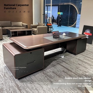 Escritorio <span class=keywords><strong>ejecutivo</strong></span> simple moderno de gama alta Nuevo estilo Accesible Presidente de lujo Gerente Presidente Silla de escritorio Combinación Panel de acero - Product Image 3