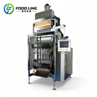 Machine d'emballage automatique multi-voies pour sachets de liquides, bâtonnets glacés et glaces, avec fonction de mise en carton