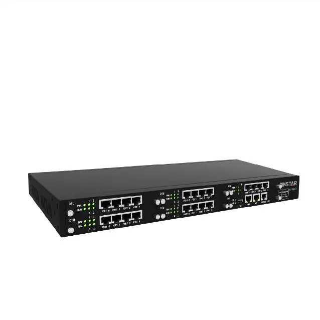 Dinstar MTG2000ิทัล VoIP GATEWAY เกรดผู้ขนส่งรองรับ4ถึง20พอร์ต E1/T1