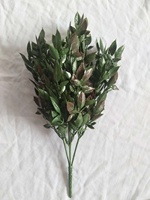 Tanaman Tropis Buatan Berkualitas Tinggi Daun Eucalyptus Fan Palm Bunga Ranting Buket untuk Dekorasi Pernikahan Rumah Hotel