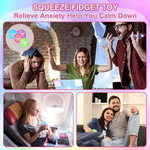 2.2inches Super Solid <b>Squishy</b> Cube Nice Ice Sensory Taba Squeeze Toy Gift - Product Image 3