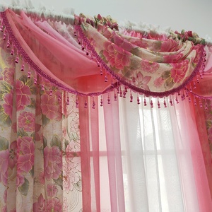 Voilages Imprimés Transparentes au Design Moderne, Ensemble de 7 Pièces avec Cantonnière Prête à Poser pour Salon - Product Image 2