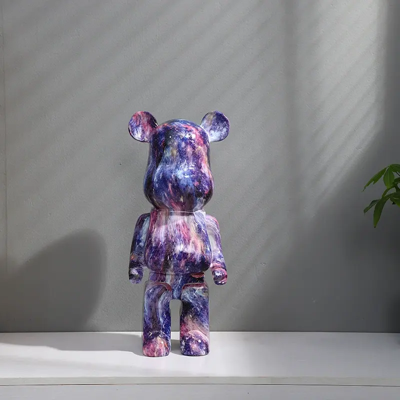 Aksesori patung Resin dekorasi rumah Modern, ornamen beruang kekerasan cinta