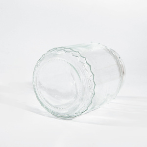 Bocaux à miel en verre uniques et transparents en forme de nid d'abeille, vides, de 380 ml et 700 ml, avec couvercles métalliques pour l'emballage alimentaire, bouteille facile à saisir - Product Image 4