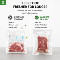 Sac de conservation sous vide réutilisable avec valve à air, sans BPA, pour aliments, vente en gros d'usine, taille et logo personnalisés