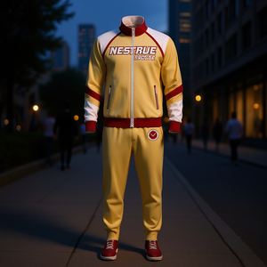 Ensemble de survêtement personnalisé Nestrue Sports pour homme – Léger, en polyester, zippé, respirant, pour l'hiver, style streetwear, coupe régulière, longueur intégrale - Product Image 2