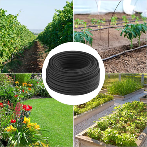 Tuyau d'arrosage durable haute pression, tuyau d'irrigation <span class=keywords><strong>microporeux</strong></span>, tuyau d'égouttement avec raccords en laiton massif, 100 m, 6 mm, usage en jardin - Product Image 6