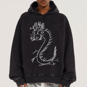 Sudadera con Capucha Unisex, Estilo Desgastado, Estampado de Grafiti, Personalizada - Product Image 1