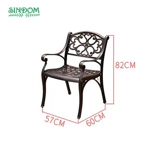 호화스러운 디자인 알루미늄 던지기 옥외 정원 테이블과 의자 가구 세트