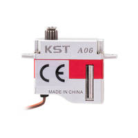 Moteur servo miniature numérique KST A06 V6.0 pour planeur RC, 1.4Kgf.cm, 0.11s, double roulement, engrenage métallique, plastique, moteur sans noyau CC, télécommande