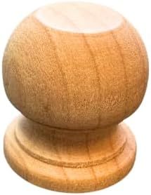Remates de varilla de espiga de madera, 1-1/16 pulgadas de alto, agujero de 1/2" - Product Image 3