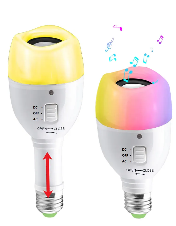 Rechargeable led light music energy saving bulb emergency led bulbs price list with flashlight lights and bulbs suppliers