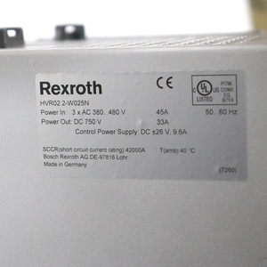 Module d'alimentation rectificateur industriel HVR02.2-W025N R911190004 25kW 750V pour système DIAX04 - Product Image 2