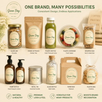 Étiquettes autocollantes imperméables personnalisées avec logo pour les boissons, les confitures, les bouteilles alimentaires, les pots de miel et les étiquettes d'emballage