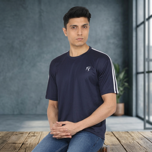 Camiseta Casual de Algodón Premium para Hombre, Tejido Suave y Elegante, Color Sólido, Uso Diario, Secado Rápido, Manga Corta, Cuello Redondo, Corte Regular - Product Image 5