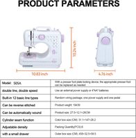 Nouvelle machine à coudre électrique manuelle haute vitesse, écologique, pour usage domestique, point zigzag, aiguille simple, avec plateau d'extension et moteur pour vêtements