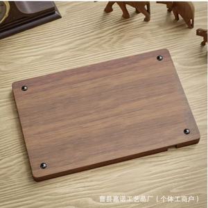 Solid Wood Desktop Organizer Tray With Compartments For Phone Glasses <b>Watch</b> Pen And Earbuds <b>Rectangular</b> Storage Box For Office - Product Image 2