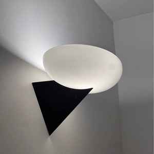 Vintage French Style Bauhaus Retro Living Room Background <b>Wall</b> Lamp Creative American Bedroom <b>Bedside</b> Glass <b>Wall</b> Lamp Iron Body - Product Image 3