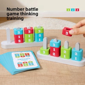 Juegos <span class=keywords><strong>de</strong></span> <span class=keywords><strong>Mesa</strong></span> <span class=keywords><strong>de</strong></span> Madera Montessori para Preescolar, Bloques <span class=keywords><strong>de</strong></span> Apilamiento, Lógica, Conteo, Juguetes Educativos <span class=keywords><strong>de</strong></span> Matemáticas para Niños - Product Image 4