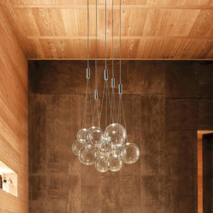 Restaurant nordique lustre moderne minimaliste <span class=keywords><strong>magasin</strong></span> de vêtements lumières personnalité créative Ins bulle boule modèle chambre lampes en verre - Product Image 3