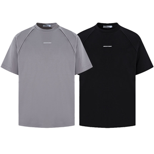 เสื้อยืดแขนสั้นผู้ชายสไตล์ลำลองพิมพ์ลายตัวอักษรผ้าเจอร์ซีย์คอตตอน 100% ลายเรียบ สำหรับเสื้อผู้ชาย รุ่นเบสิคซัมเมอร์เทรนดี้ - Product Image 1