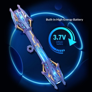 Épée <span class=keywords><strong>laser</strong></span> à double tranchant Thunder Star Scepter, <span class=keywords><strong>jouet</strong></span> pour bâton lumineux fluorescent en plastique, vente en gros - Product Image 4