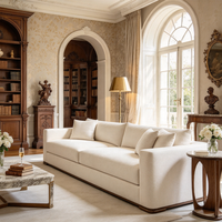 Handgefertigtes Geometrisches Dreisitzer-Modulsofa-Set mit Mehrstufiger Basispolsterung für Apartment-Eingangsbereiche und Hotelnutzung