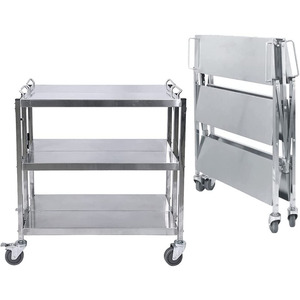 Carrito <span class=keywords><strong>de</strong></span> Servicio Móvil <span class=keywords><strong>de</strong></span> Acero Inoxidable para Restaurantes, para Transportar <span class=keywords><strong>Alimentos</strong></span> <span class=keywords><strong>y</strong></span> Productos <span class=keywords><strong>de</strong></span> Panadería - Product Image 3