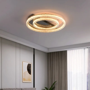 New Style Smart Bedroom <b>Living</b> <b>Room</b> Decor Luxury Crystal Modern <b>Led</b> Circle <b>Ceiling</b> <b>Lights</b> Lamp - Product Image 1
