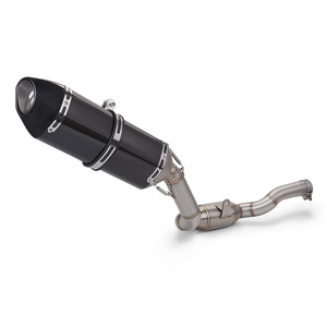Escape Modificado para Motocicleta Zhui <span class=keywords><strong>500</strong></span> y Sai 550S, Tubo Intermedio de Acero Inoxidable con Silenciador de Fibra de Carbono R77 - Product Image 3