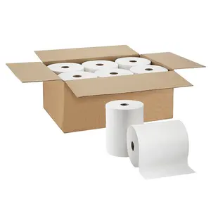 Respetuoso con el medio ambiente 800G 1 capa de papel comercial reciclado rollos de toallas de papel rollo de toallas de papel a granel toalla de papel