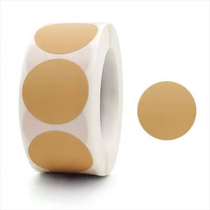 Custom Printed Circle Direct Thermal Product Tags DIY Logo Thermal Stickers <b>Paper</b> <b>Roll</b> - Product Image 3