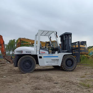 Chariot élévateur TCM 10 tonnes d'occasion avec 3m 4.5m d'étages et composant principal de moteur diesel d'occasion à changement de vitesse latéral en stock - Product Image 2