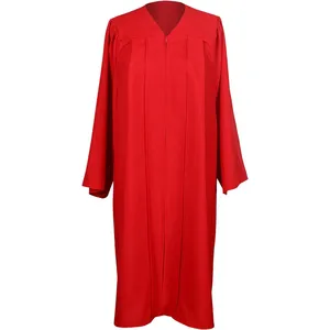 Vestido de graduación mate Unisex, bata de coro para bata de púlpito de iglesia y disfraces de Bata de juez Pastor