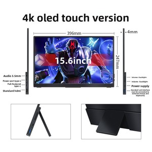 צג נייד OLED IPS בגודל 15.6 אינץ', מסך משני 4K בגודל 133 אינץ' לטלפון חכם עם מגע, ברזולוציה גבוהה, עבור סוויץ', 550 ניטים - Product Image 4