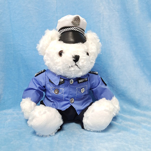 Traffic Police Teddy Bear Plush <b>Toy</b> 30cm Kids Birthday Gift Cute <b>Stuffed</b> Animal For Children Unisex <b>Soft</b> Doll - Product Image 2