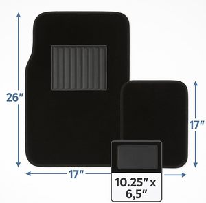 Nouveautés : Tapis de sol universels pour voiture, 5 pièces/ensemble, PVC/plastique, 10 mm d'épaisseur, portables et durables pour toutes les voitures - Product Image 3