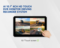 Détection piétonne 10.1 "tactile véhicule DVR BSD système camion 4ch 1080P HD enregistreur de conduite moniteur de véhicule Mobile DVR MDVR Kit