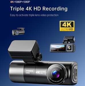 Nouvelle caméra embarquée <span class=keywords><strong>4K</strong></span> à objectif caché modèle 3, écran IPS 3,16'', Wi-Fi et GPS, vision nocturne, capteur G, enregistrement en boucle, 180° °   Ultra grand angle - Product Image 2