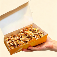 Boîtes d'emballage alimentaire pliables de grande capacité en papier kraft fabriqué à partir de matériaux recyclés, formes personnalisées, pour la restauration rapide, les frites