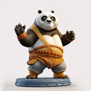 OEM مخصص تمثال رسم يدوي باندا عملاقة طباعة 3D راتنج حركة الشكل SLA على الإنترنت 3D طباعة بلاستيكية - Product Image 2