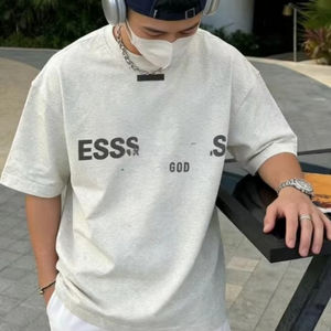 Camiseta <span class=keywords><strong>Fear</strong></span> para Hombre, Lavada al Ácido, 275G, Negra, Estilo Retro, Oversize, Vintage, Streetwear, 100% Algodón, Personalizable - Product Image 3