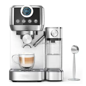 Aifa Stainless Steel Espresso And Cappuccino Machine W/ Automatic Milk Frother 20 Bar Espresso Maker For Latte ESE POD Filter