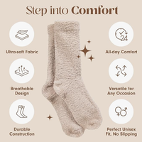 Chaussettes de sommeil d'hiver personnalisées à motif, épaisses, de haute qualité, chaudes, ultra-luxe, super douces, respirantes et écologiques