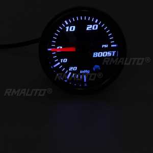 Jauge de pression de suralimentation turbo 2'' 52mm, jauge de pression de vide 0~30 PSI / -1~2 Bar, LED 7 couleurs, lentille noire, 12V, universelle pour voiture - Product Image 2