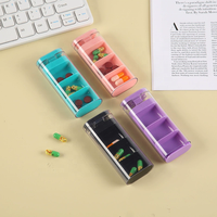 Mallette de rangement pour tablette portable et écologique avec 3 compartiments pilulier en plastique et boîte porte-pilules pour voyage