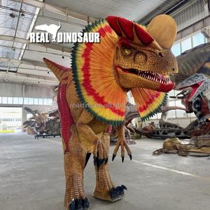 Jurassic Park Dinosaur World Animatronic Dilophosaurus Jambes cachées Costume de dinosaure marchant pour spectacle sur scène - Product Image 4