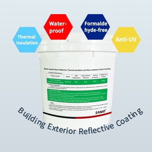 Peinture isolante thermique réfléchissante blanche imperméable SNTZ-101 pour toitures scolaires et entrepôts, réflectant la chaleur solaire sur les panneaux sandwich - Product Image 1
